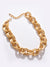 Sohi Gold Plated Necklace With Chain Detail