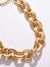 Sohi Gold Plated Necklace With Chain Detail