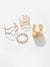 Sohi Set Of 4 Gold-plated Finger Rings
