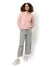 Women's Pink Solid Fleece Regular Fit Zipper Sweatshirt With Hoodie For Winter Wear