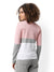 Women's Pink Colour-blocked Regular Fit Sweater For Winter Wear