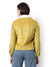 Women's Mustard Corduroy Regular Fit Utility Jacket For Winter Wear