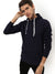 Men's Black Solid Regular Fit Sweatshirt With Hoodie For Winter Wear