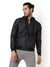 Men's Black Solid Quilted Puffer Regular Fit Bomber Jacket For Winter Wear
