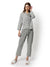 Women's Grey Printed Regular Fit Night Suit For Winter Wear