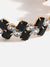 Black Stones Gold Plated Hairband