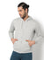 Men's Grey Solid Regular Fit Zipper Sweatshirt With Hoodie For Winter Wear