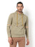 Men's Beige With Mustard Solid Regular Fit Sweatshirt With Hoodie For Winter Wear