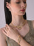 Gold Plated Designer Stone Necklace, Earrings, Bracelet And Ring Set