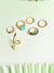 Pack Of 6 Gold Plated Designer Stone Ring