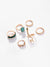 Pack Of 6 Gold Plated Designer Stone Ring
