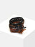 Sohi Black Leather Wraparound Bracelet