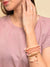 Sohi Women Peach-coloured Gold-toned Beaded Bracelet