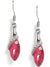 Sohi Pink  Silver-toned Studded Leaf Shaped Drop Earrings