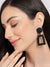 Black Raffia Designer Earrings