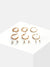 Pack Of 3 Gold Plated Trendy Earrings