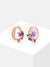 Sohi White  Gold-plated Butterfly Shaped Studs Earrings