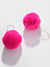 Sohi Pink Contemporary Hoop Earrings