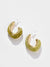 Sohi Green Contemporary Hoop Earrings
