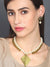 Gold-plated Antique Leaf Loops Beaded Necklace Set