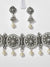 Sohi Oxidized Silver-plated White Stone Studded  Beaded Jewellery Set