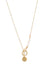 Gold Plated Coin Pattern Necklace