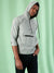 Campus Sutra Men Grey Solid Windcheater Sporty Jacket