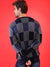 Men Blue Checked Pullover Sweater