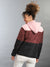 Women Colorblocked Stylish Casual Bomber Jacket
