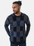 BLUE CHECKED PULLOVER SWEATER