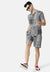 Men Graphic Design Stylish Casual Co-Ords (Short With Shirt)