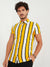 Men’s knitted Horizontal Stripe stretchable Half Sleeve Shirt