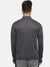 Campus Sutra Self Design Men Mandarin Collar Charcoal Sports T-Shirt