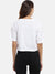 Casual Raglan Sleeve Printed Women White Top