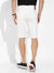 White Ripped Hem Denim Shorts