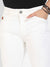 White Ripped Hem Denim Shorts