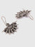 Crescent Shaped Silver-plated Drop Earrings