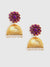 Sohi Gold-toned Dome Shaped Jhumkas Earrings
