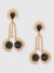 Druzy Stone Handmade Beaded Matt Golden Big Earrings