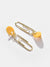 Sohi Yellow Contemporary Drop Earrings