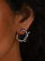Sohi Silver-toned Contemporary Hoop Earrings