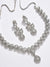 Sohi Silver-toned White Stone-studded Jewellery Set