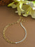 Sohi Gold-toned White Stones Studded Brass Gold-plated Chain
