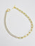 Sohi Gold-toned White Stones Studded Brass Gold-plated Chain