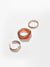 Sohi Set Of 3 Gold-plated Adjustable Finger Rings